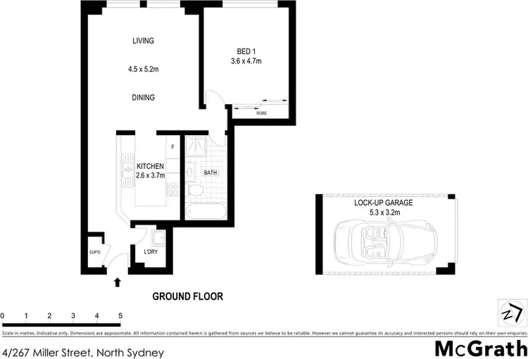 Floorplan of Homely apartment listing, 4/267 Miller Street, North Sydney NSW 2060