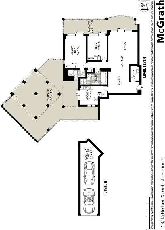 Floorplan of Homely apartment listing, 128/15 Herbert Street, St Leonards NSW 2065