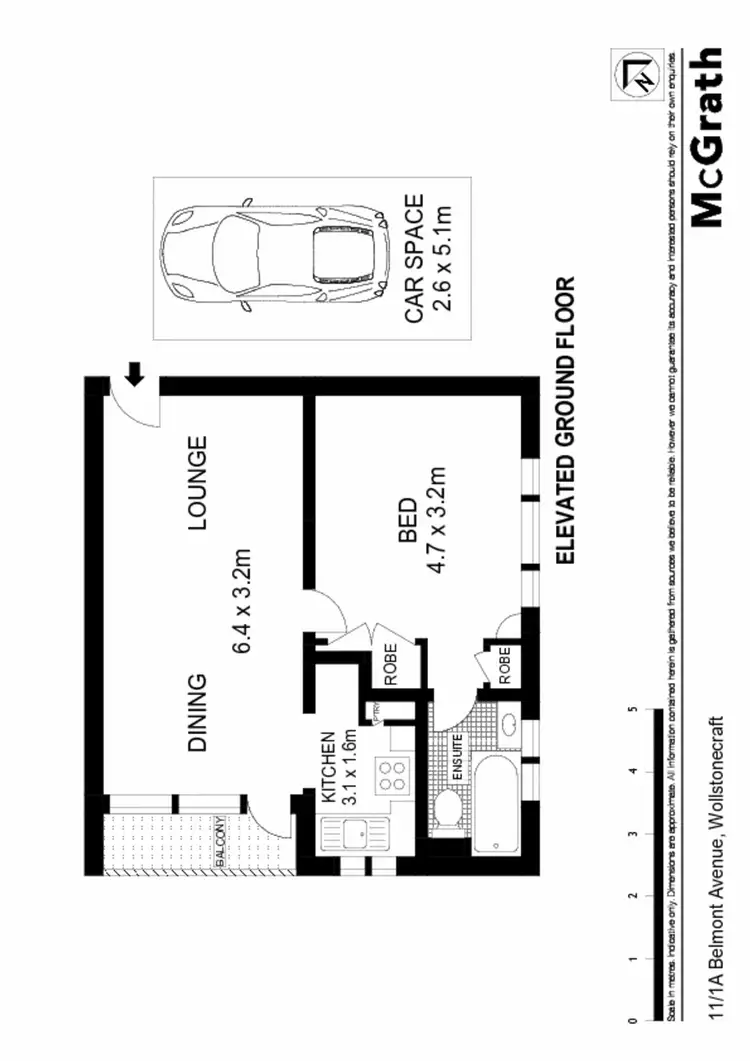 Floorplan of Homely apartment listing, 11/1A Belmont Avenue, Wollstonecraft NSW 2065