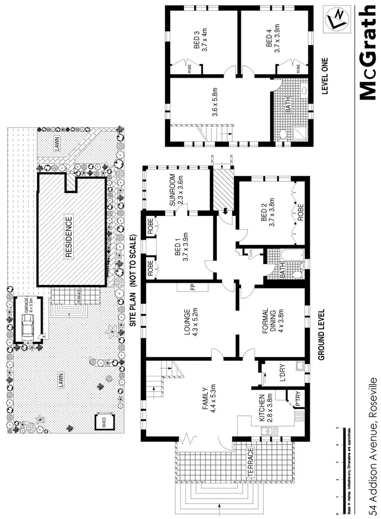 Floorplan of Homely house listing, 54 Addison Avenue, Roseville NSW 2069