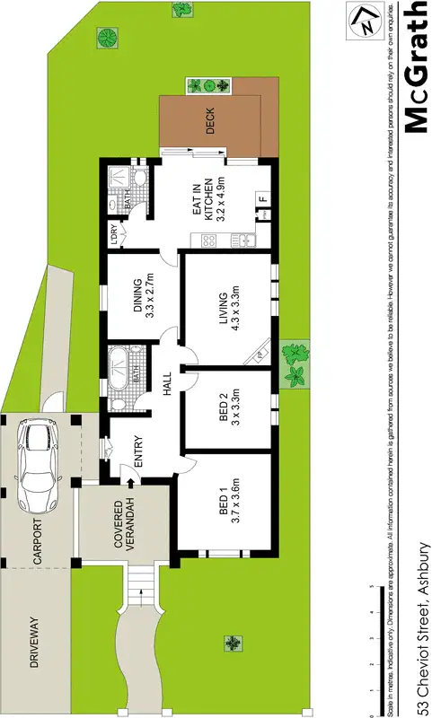 Floorplan of Homely house listing, 53 Cheviot Street, Ashbury NSW 2193