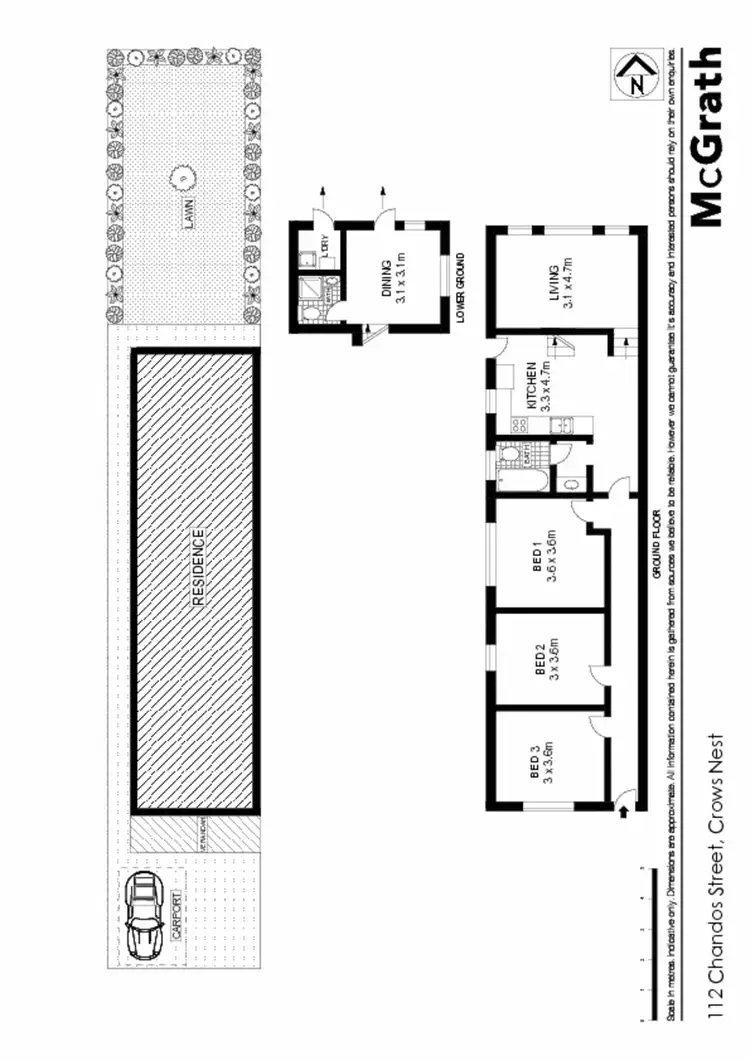 Floorplan of Homely house listing, 112 Chandos Street, Crows Nest NSW 2065