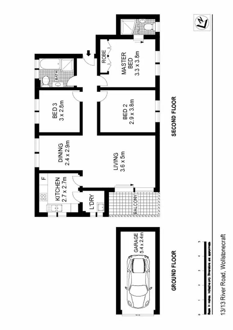 Floorplan of Homely apartment listing, 13/13 River Road, Wollstonecraft NSW 2065