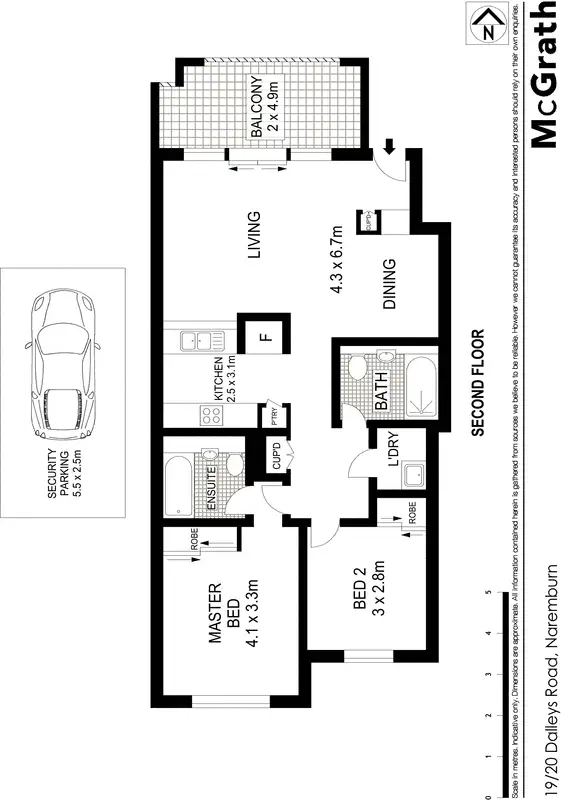 Floorplan of Homely apartment listing, 19/20 Dalleys Road, Naremburn NSW 2065