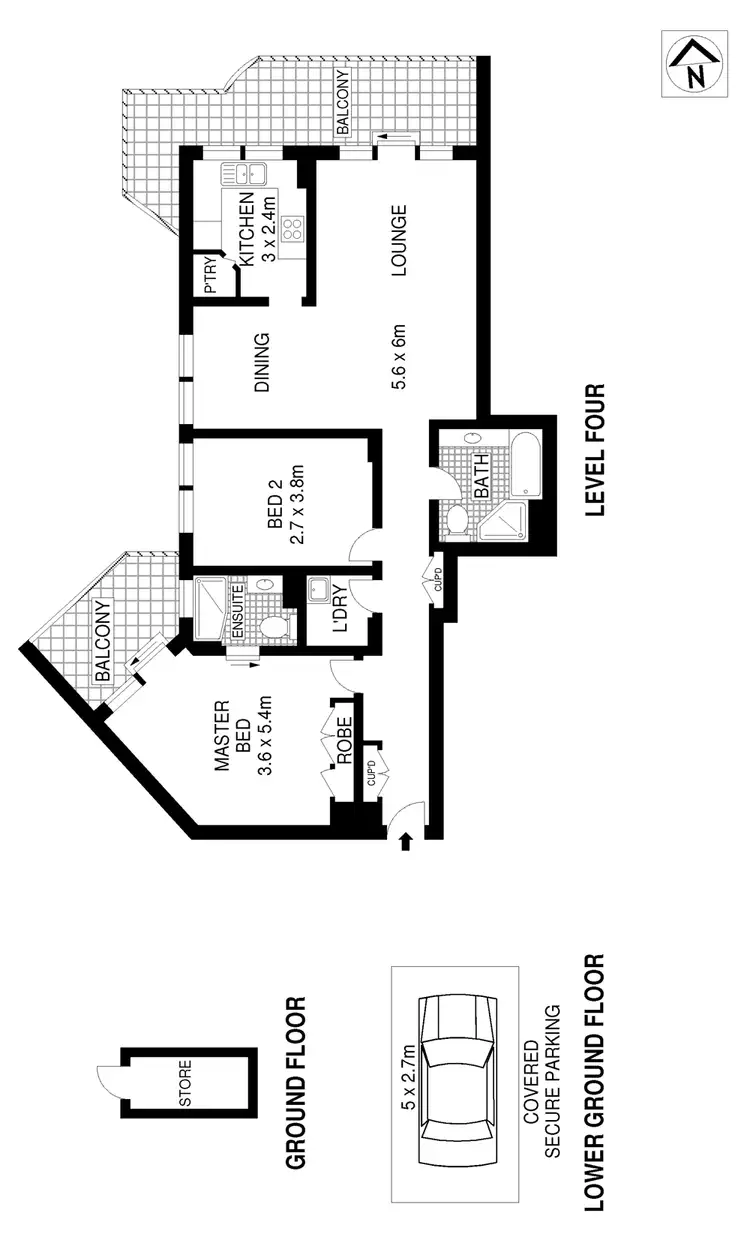 Floorplan of Homely apartment listing, 14/163 Willoughby Road, Naremburn NSW 2065