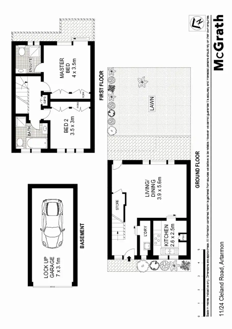 Floorplan of Homely townhouse listing, 11/24 Cleland Road, Artarmon NSW 2064