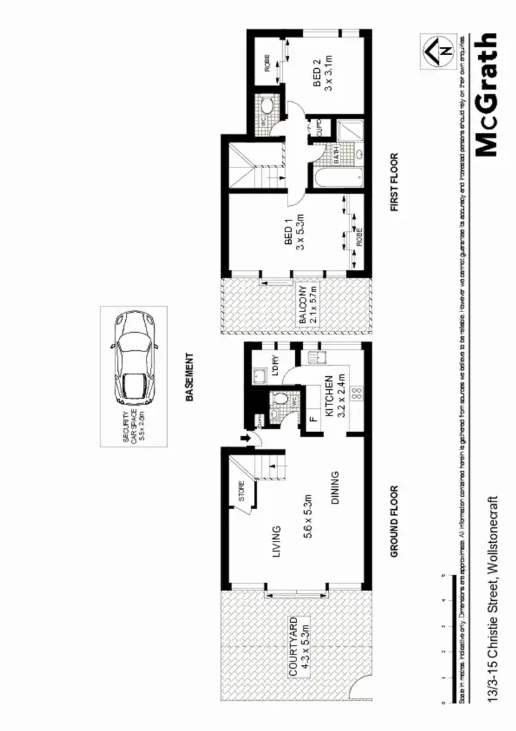 Floorplan of Homely apartment listing, 13/3 Christie Street, Wollstonecraft NSW 2065