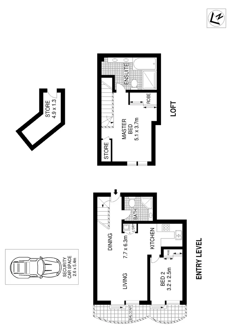 Floorplan of Homely apartment listing, 19/38 Sinclair Street, Wollstonecraft NSW 2065