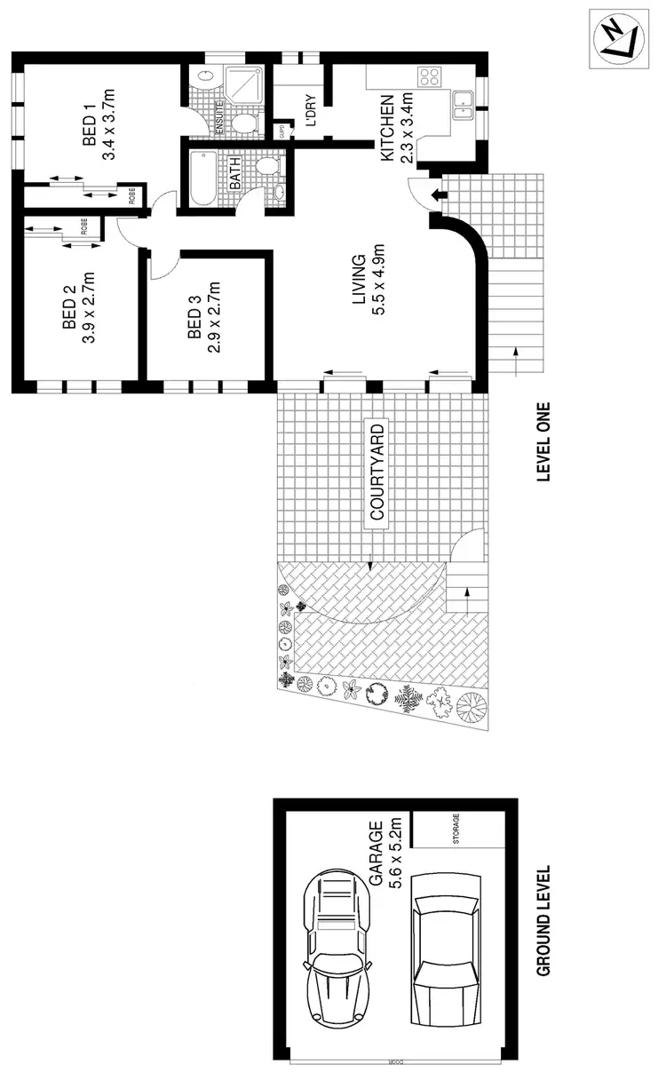 Floorplan of Homely townhouse listing, 10/12 Gillies Street, Wollstonecraft NSW 2065