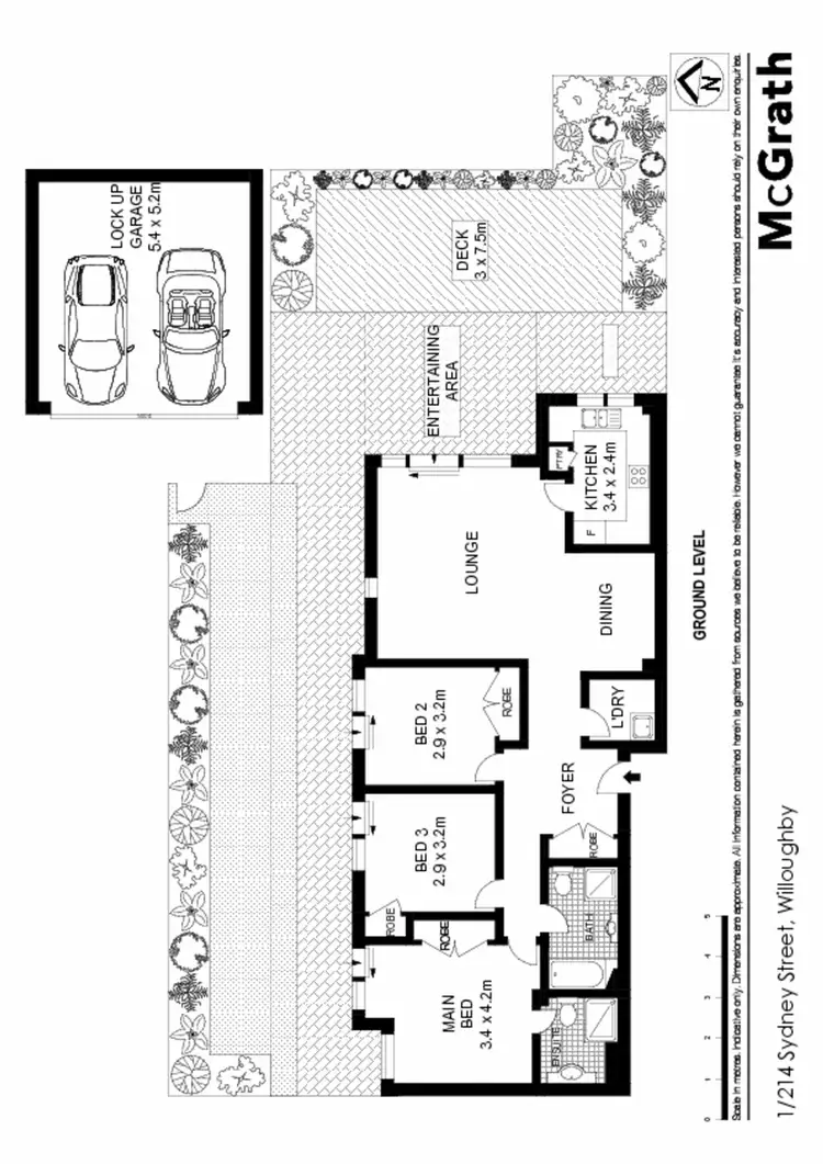 Floorplan of Homely apartment listing, 1/214 Sydney Street, Willoughby NSW 2068