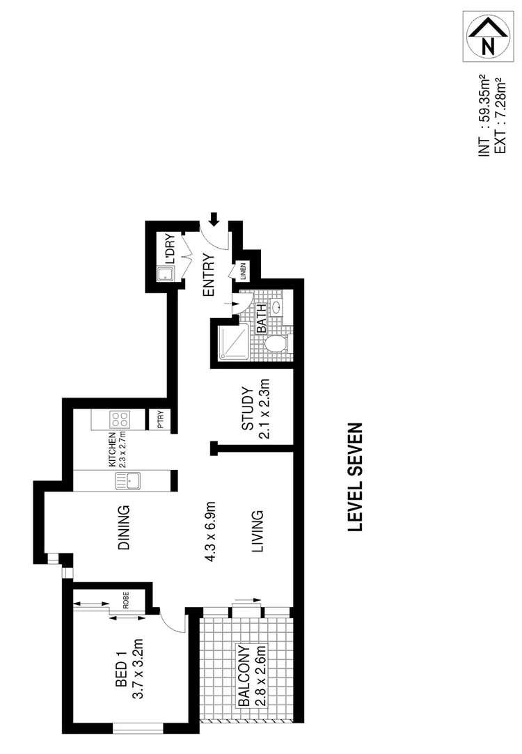 Floorplan of Homely apartment listing, 704/48 Atchison Street, St Leonards NSW 2065