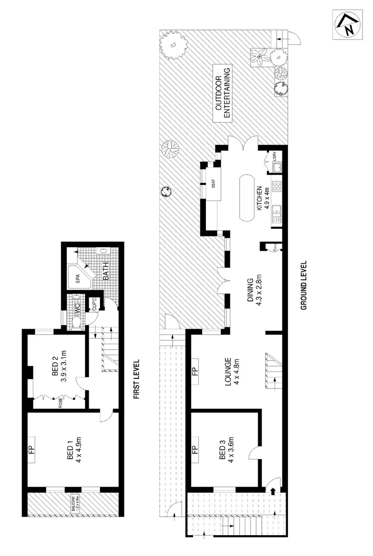 Floorplan of Homely house listing, 6 Hampden Street, North Sydney NSW 2055