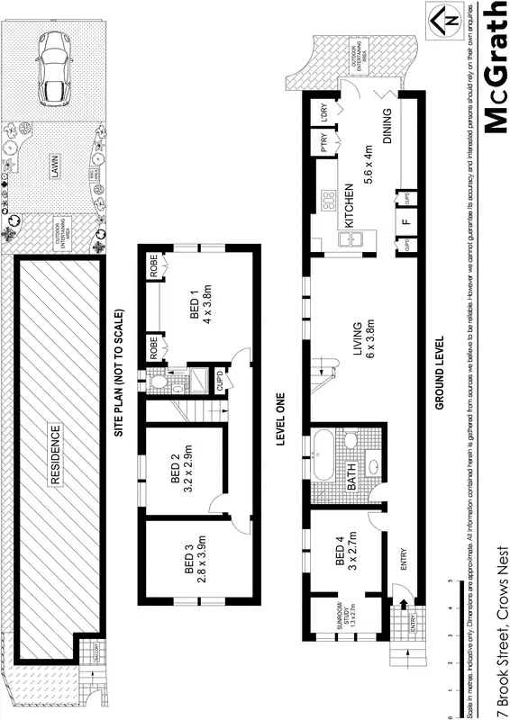 Floorplan of Homely house listing, 7 Brook Street, Crows Nest NSW 2065