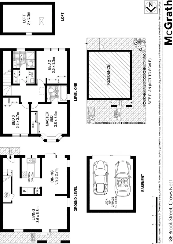 Floorplan of Homely townhouse listing, 18E Brook Street, Crows Nest NSW 2065
