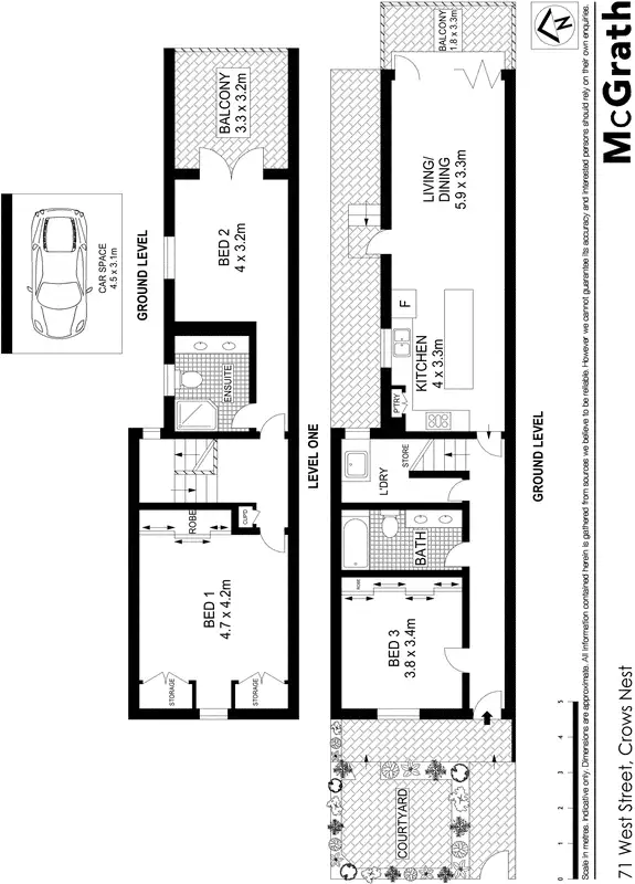 Floorplan of Homely house listing, 71 West Street, Crows Nest NSW 2065