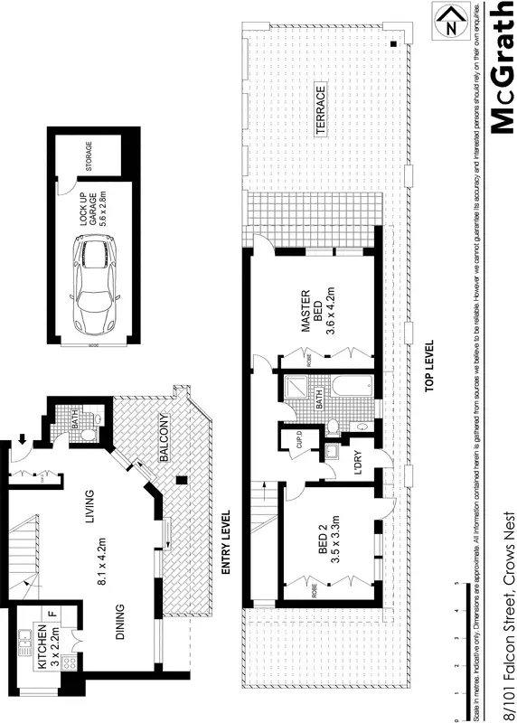 Floorplan of Homely unit listing, 8/101 Falcon Street, Crows Nest NSW 2065
