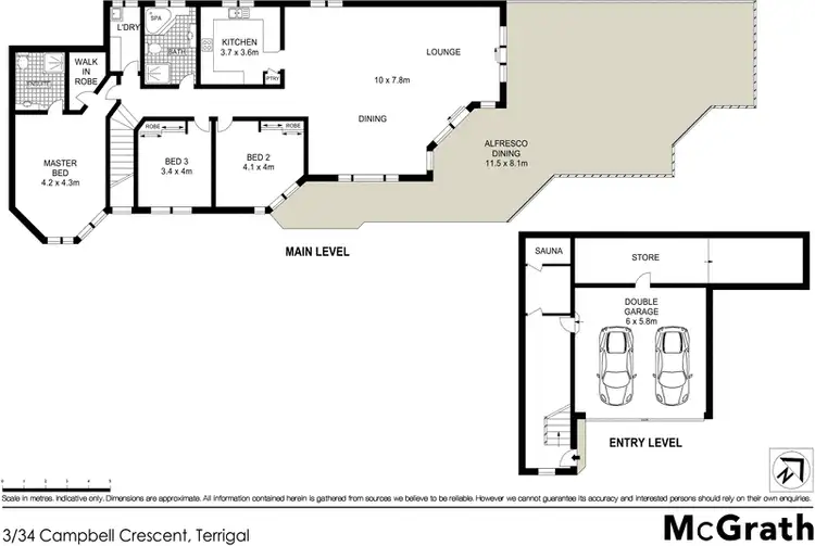 Floorplan of Homely apartment listing, 3/34 Campbell Crescent, Terrigal NSW 2260