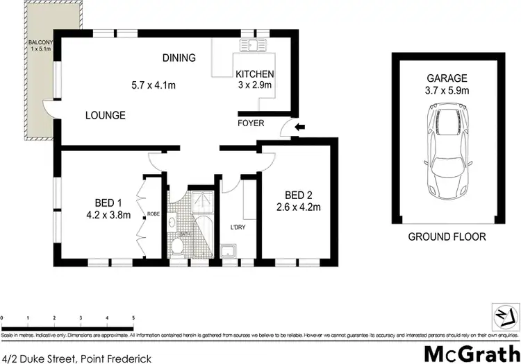 Floorplan of Homely apartment listing, 4/2 Duke Street, Point Frederick NSW 2250
