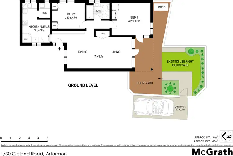 Floorplan of Homely apartment listing, 1/30 Cleland Road, Artarmon NSW 2064