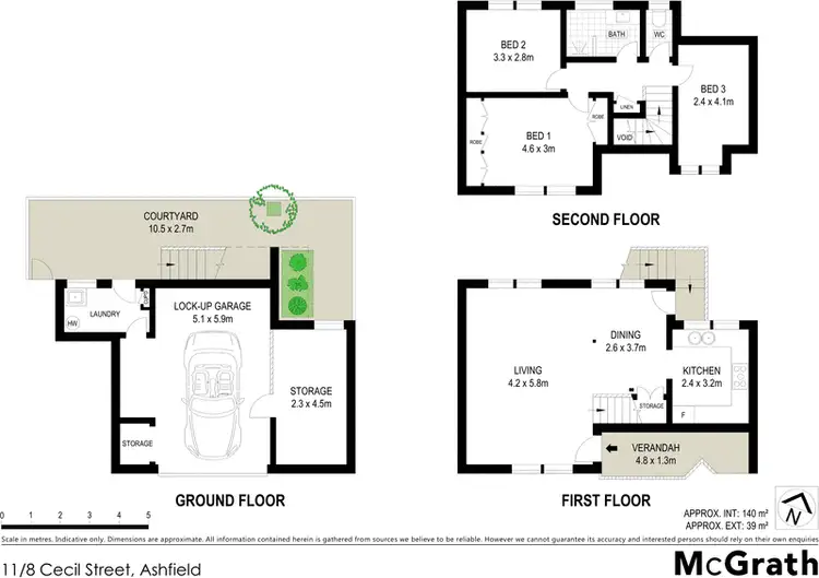 Floorplan of Homely townhouse listing, 11/8 Cecil Street, Ashfield NSW 2131