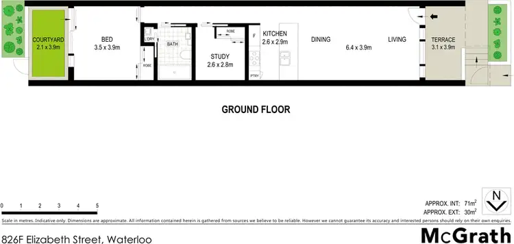 Floorplan of Homely apartment listing, 826F Elizabeth Street, Waterloo NSW 2017