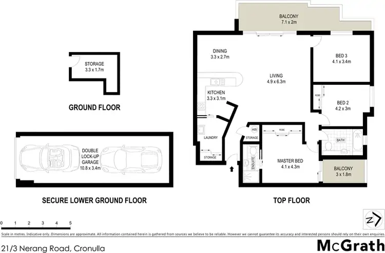 Floorplan of Homely apartment listing, 21/3 Nerang Road, Cronulla NSW 2230