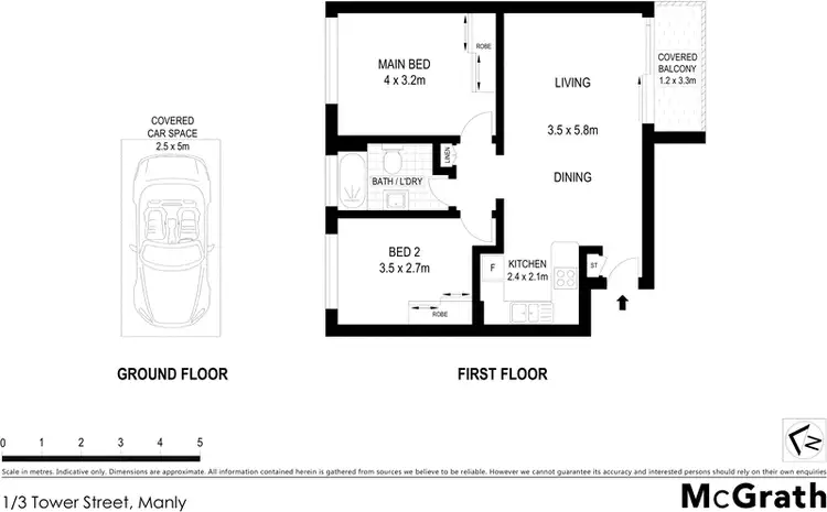 Floorplan of Homely apartment listing, 1/3 Tower Street, Manly NSW 2095