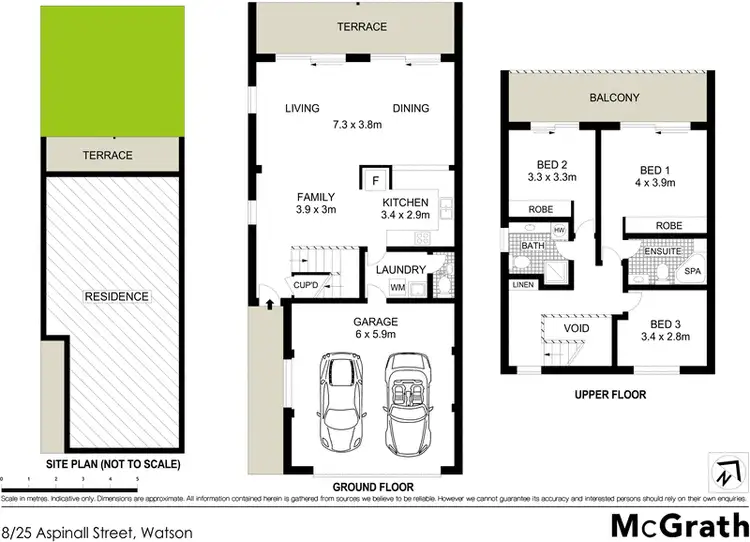 Floorplan of Homely townhouse listing, 8/25 Aspinall Street, Watson ACT 2602