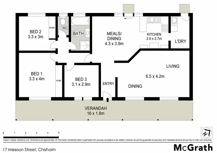 Floorplan of Homely house listing, 17 Meeson Street, Chisholm ACT 2905