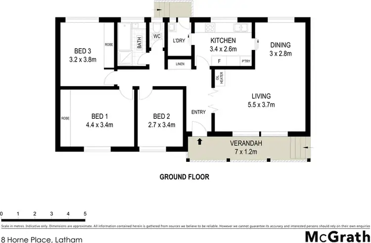 Floorplan of Homely house listing, 8 Horne Place, Latham ACT 2615