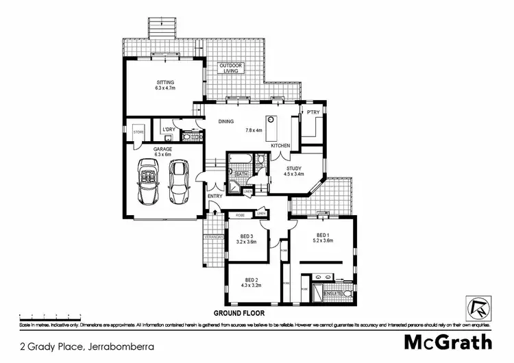 Floorplan of Homely house listing, 2 Grady Place, Jerrabomberra NSW 2619