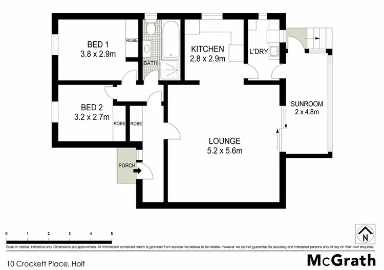 Floorplan of Homely house listing, 10 Crockett Place, Holt ACT 2615
