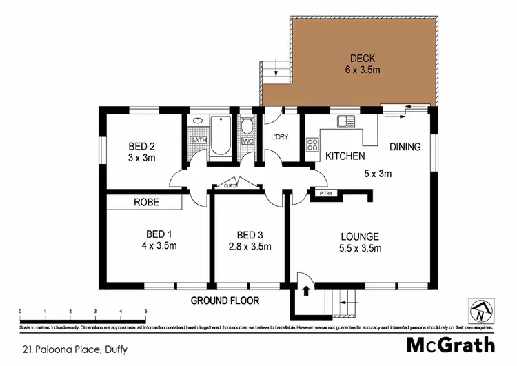 Floorplan of Homely house listing, 21 Paloona Place, Duffy ACT 2611
