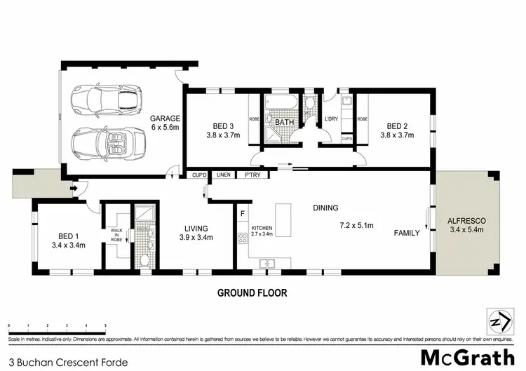 Floorplan of Homely house listing, 3 Buchan Crescent, Forde ACT 2914