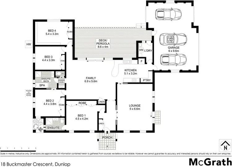 Floorplan of Homely house listing, 18 Buckmaster Crescent, Dunlop ACT 2615
