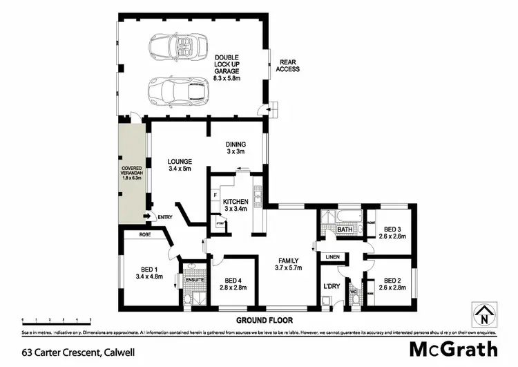 Floorplan of Homely house listing, 63 Carter Crescent, Calwell ACT 2905