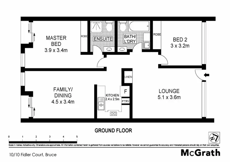 Floorplan of Homely townhouse listing, 10/10 Fidler Court, Bruce ACT 2617