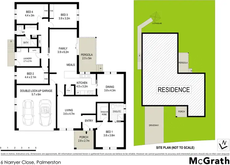 Floorplan of Homely house listing, 6 Narryer Close, Palmerston ACT 2913
