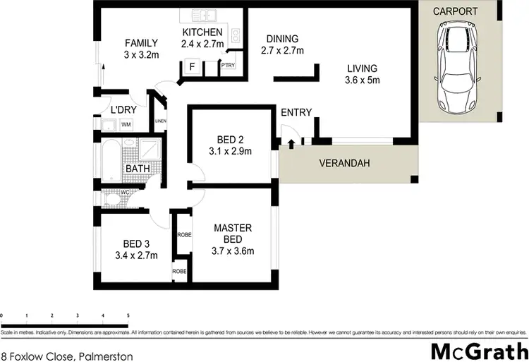 Floorplan of Homely house listing, 8 Foxlow Close, Palmerston ACT 2913