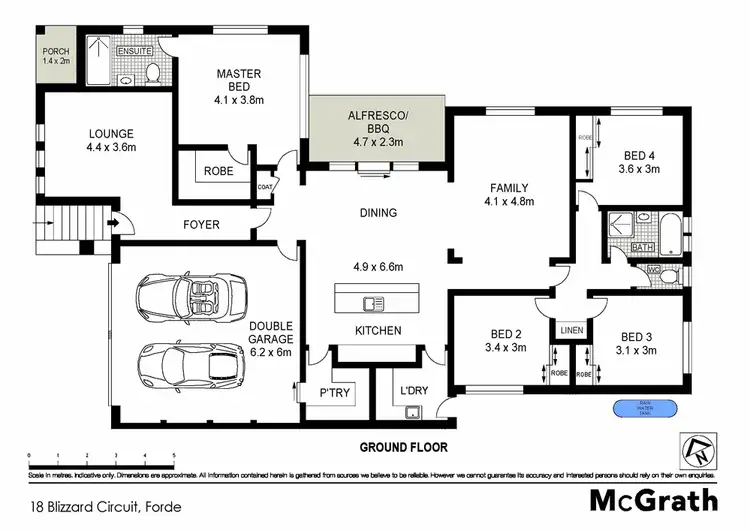 Floorplan of Homely house listing, 18 Blizzard Circuit, Forde ACT 2914