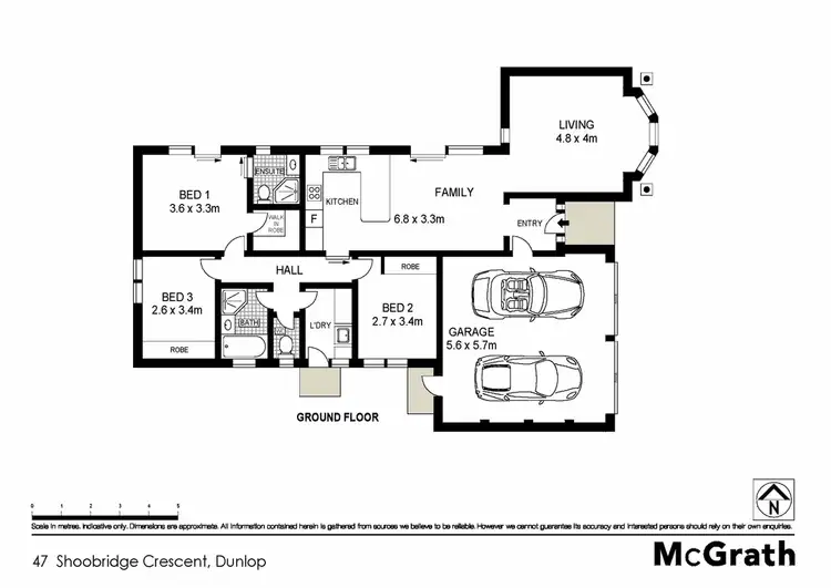 Floorplan of Homely house listing, 47 Shoobridge Circuit, Dunlop ACT 2615