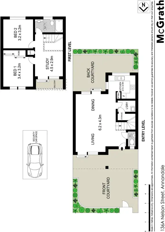 Floorplan of Homely townhouse listing, 136A Nelson Street, Annandale NSW 2038