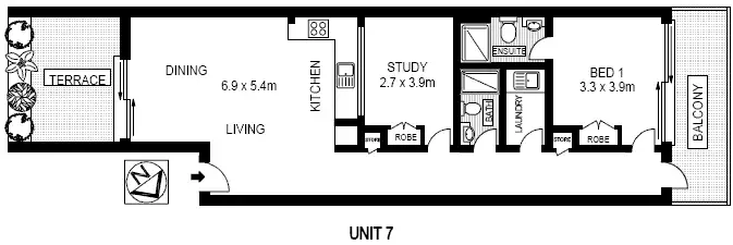 Floorplan of Homely apartment listing, 7/34 Taylor Street, Annandale NSW 2038