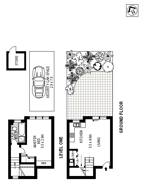 Floorplan of Homely townhouse listing, 7/139 Trafalgar Street, Annandale NSW 2038