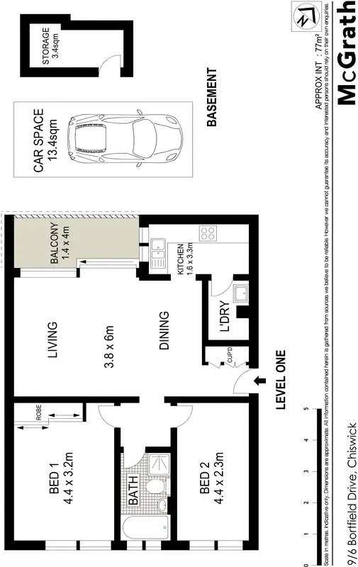 Floorplan of Homely apartment listing, 9/6 Bortfield Drive, Chiswick NSW 2046