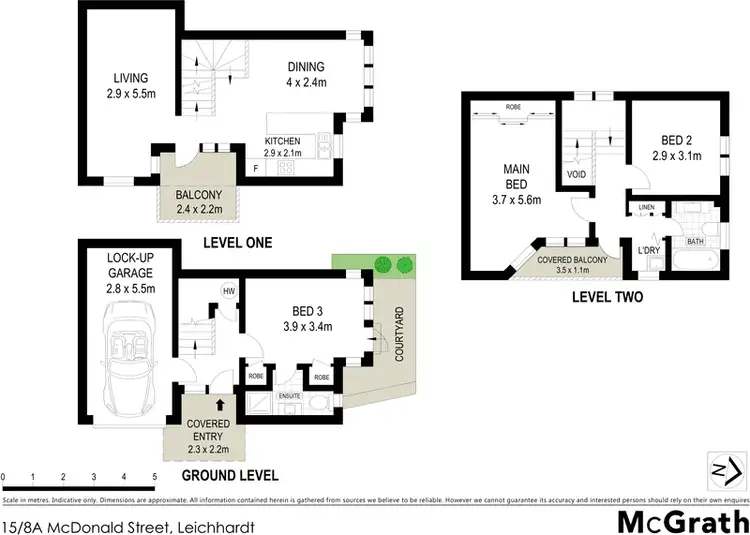Floorplan of Homely townhouse listing, 15/8A McDonald Street, Leichhardt NSW 2040