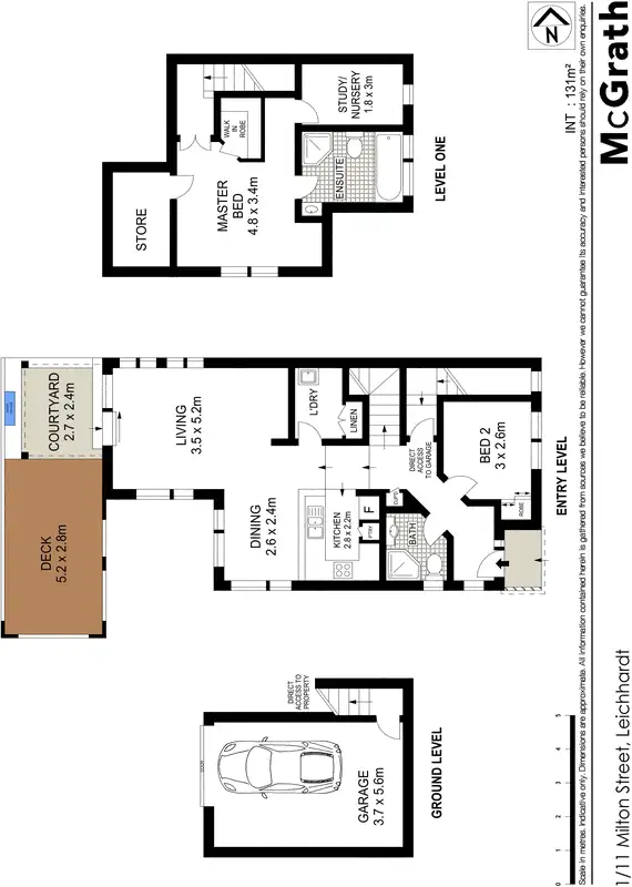 Floorplan of Homely townhouse listing, 1/11 Milton Street, Leichhardt NSW 2040
