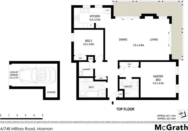 Floorplan of Homely apartment listing, 4/748 Military Road, Mosman NSW 2088