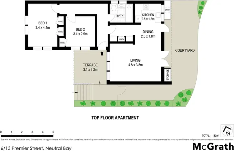 Floorplan of Homely apartment listing, 6/13 Premier Street, Neutral Bay NSW 2089