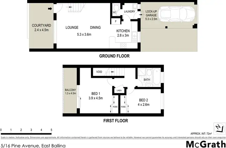 Floorplan of Homely townhouse listing, 5/16 Pine Avenue, East Ballina NSW 2478